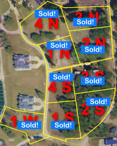 overhead image of numbered lots